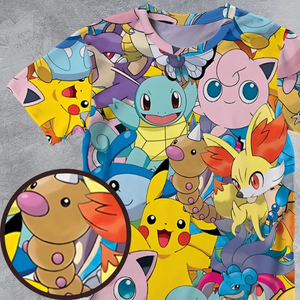 Magical Creatures Pokemon All-Over Print Unisex T-Shirt - 4