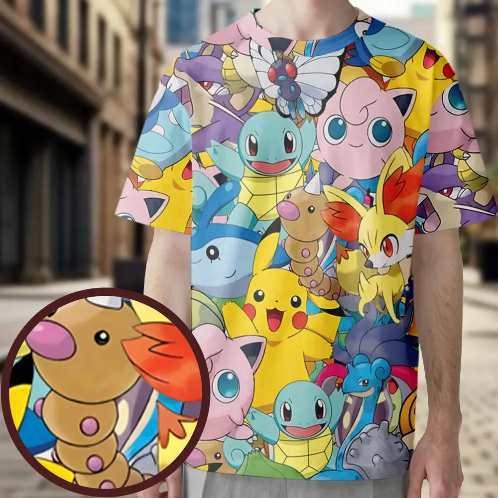 Magical Creatures Pokemon All-Over Print Unisex T-Shirt - 3
