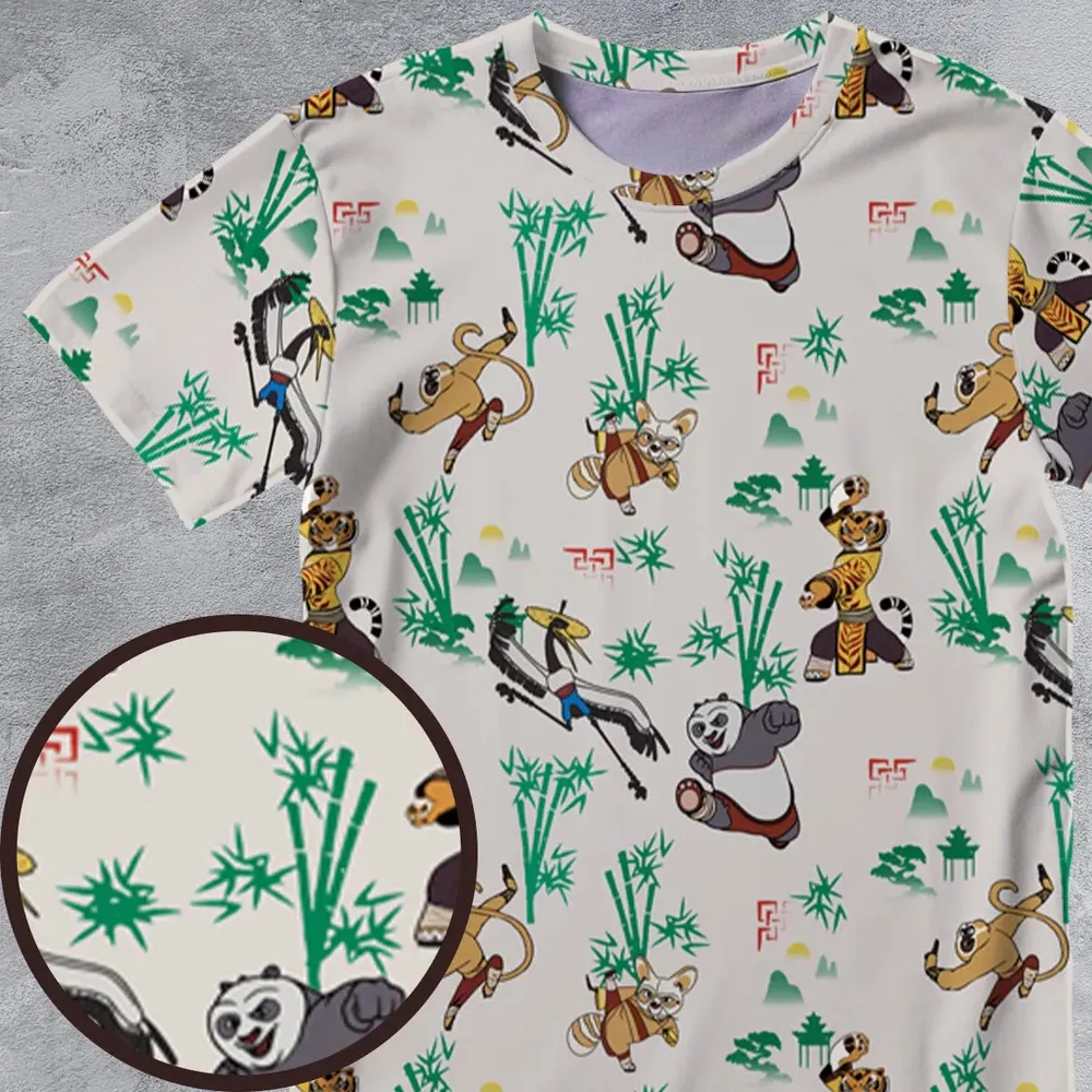 Kung Fu Panda Characters All-Over Print Unisex T-Shirt - 4