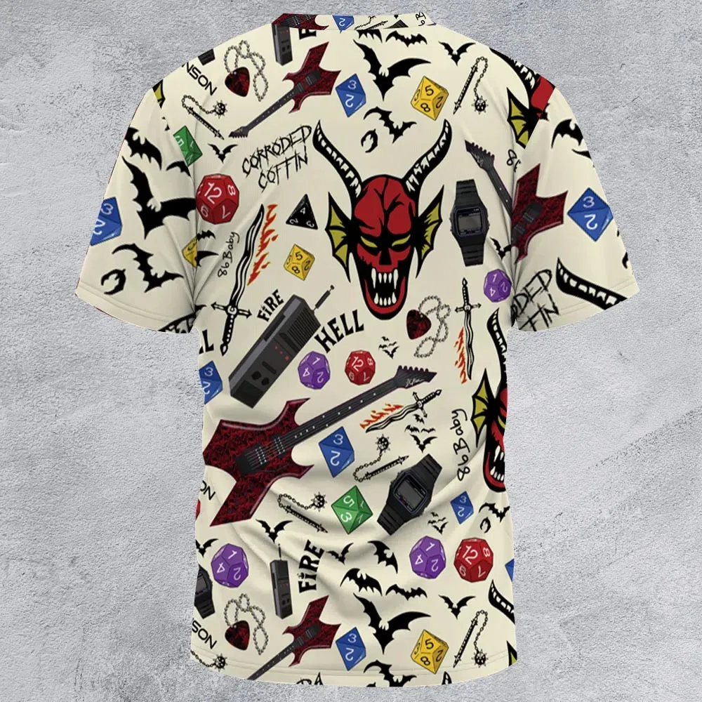 Hellfire Club Stranger Things All-Over Print Unisex T-Shirt - 3