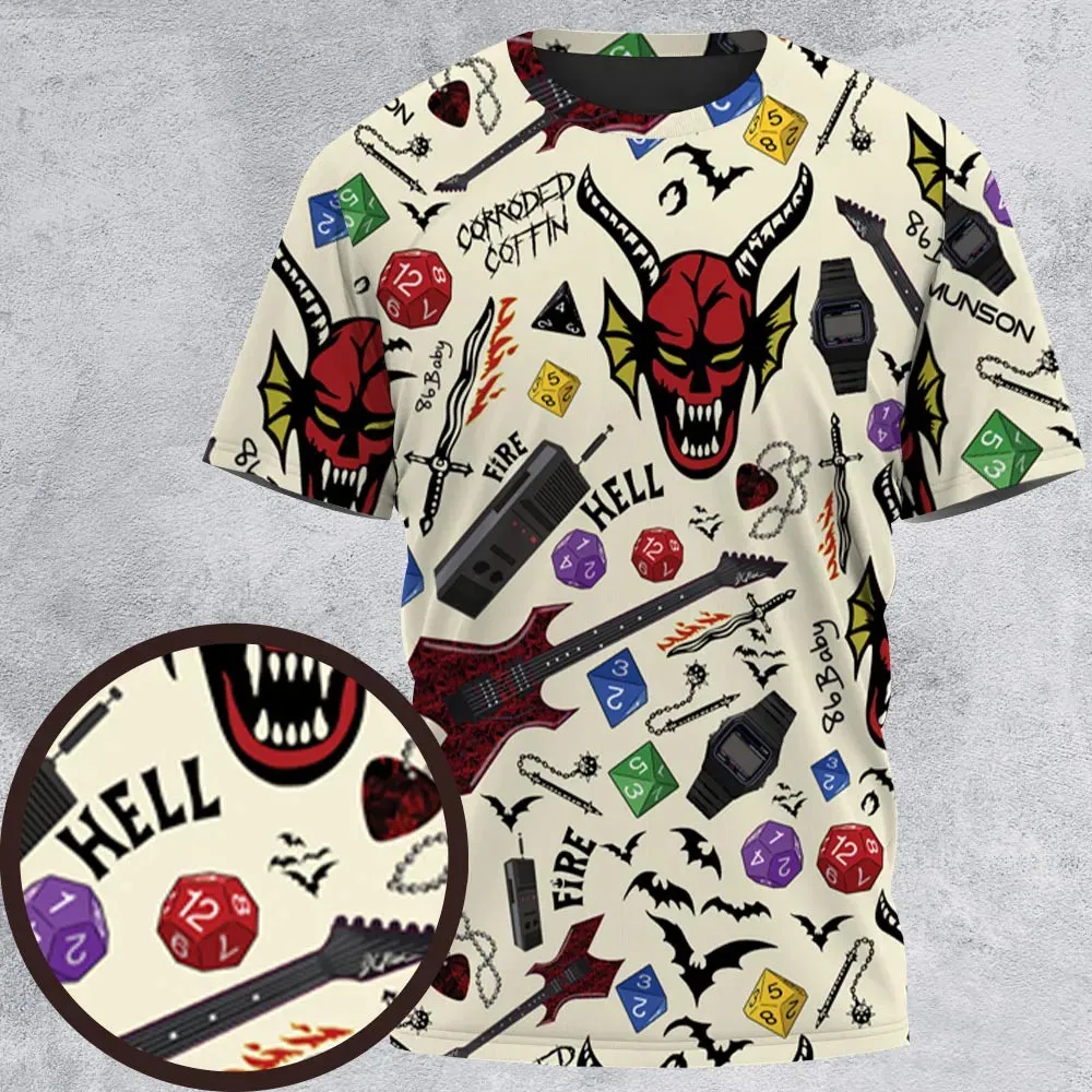 Hellfire Club Stranger Things All-Over Print Unisex T-Shirt - 2