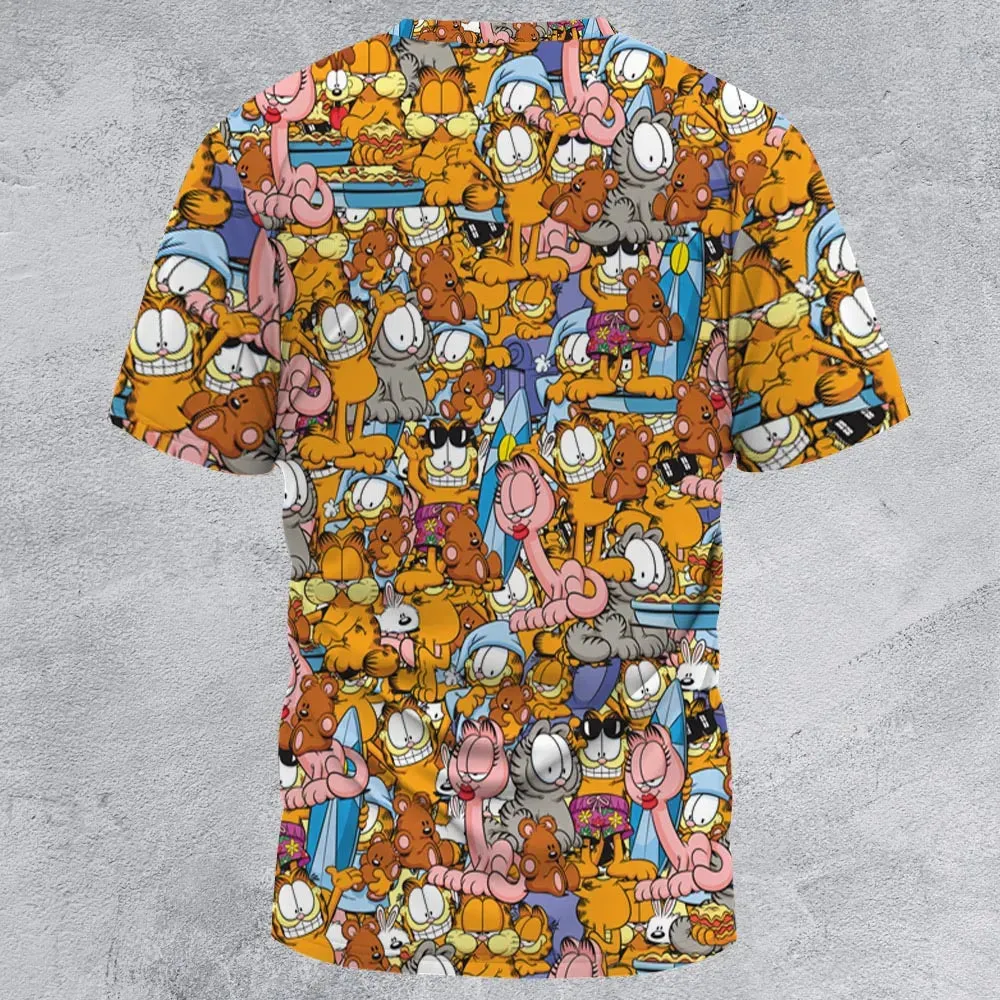 Purr-fect Garfield All-Over Print Unisex T-Shirt - 2
