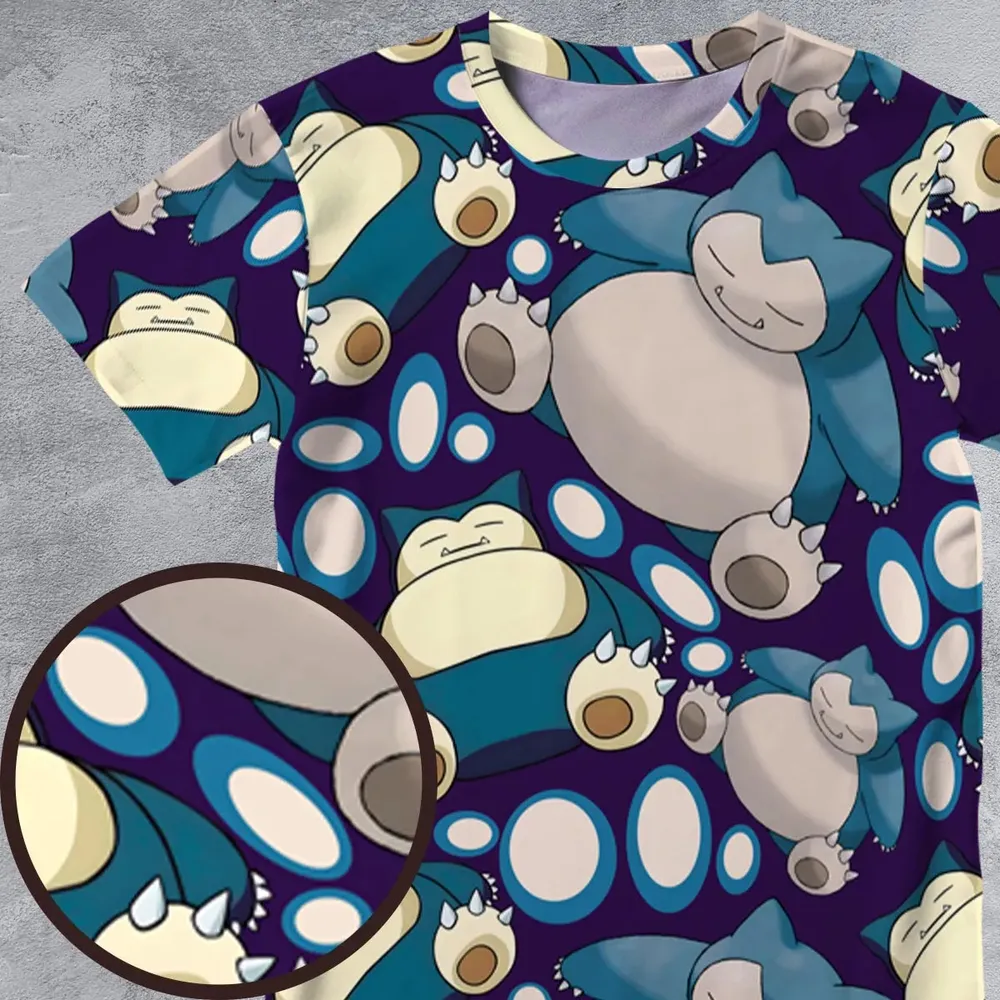 Snorlax Pokemon All-Over Print Unisex T-Shirt - 4