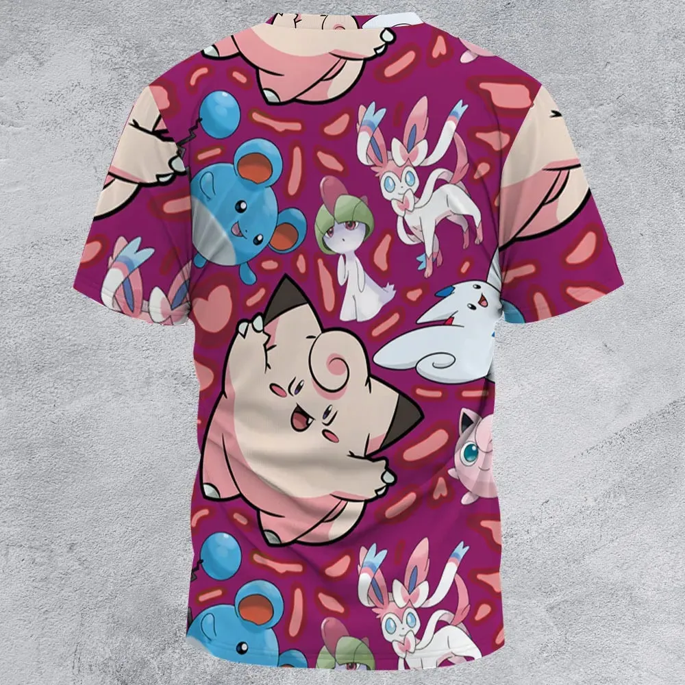 Fairy Type Pokemon All-Over Print Unisex T-Shirt - 2