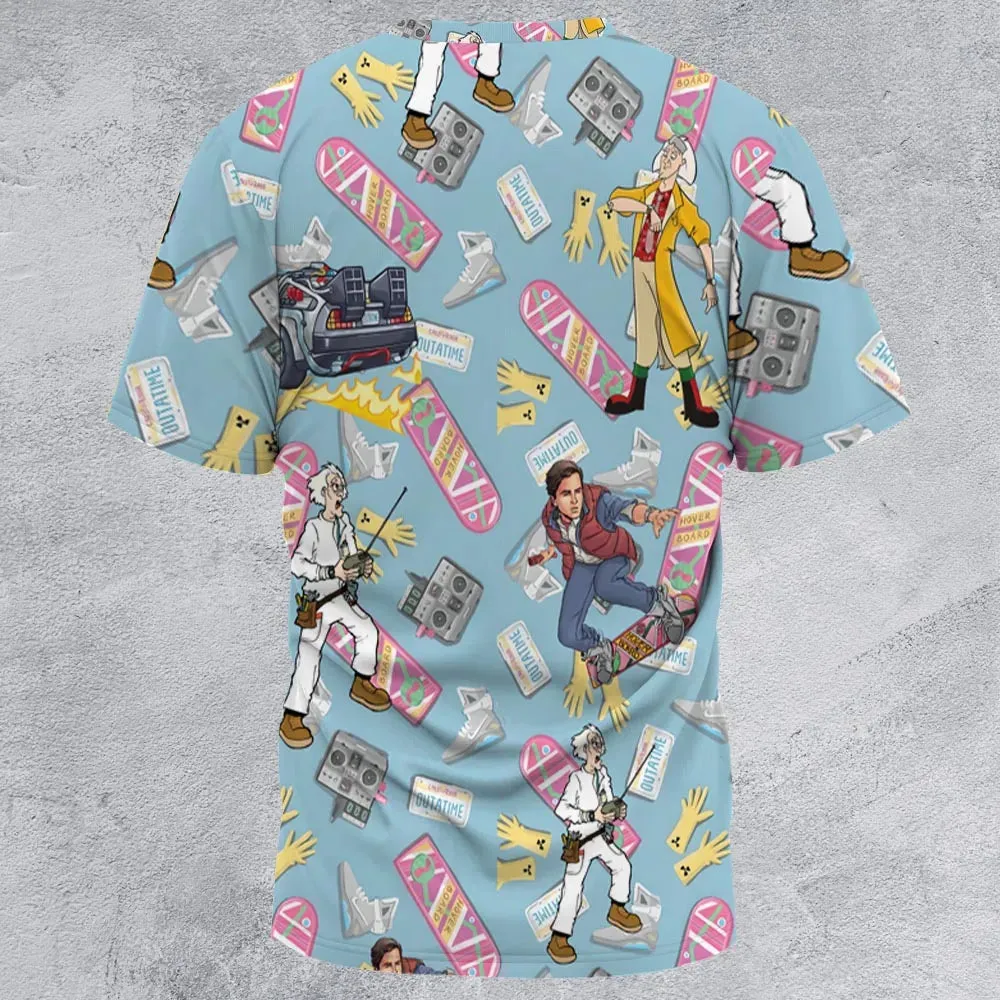 Marty McFly Dr. Emmett Brown Back To The Future All-Over Print Unisex T-Shirt - 3