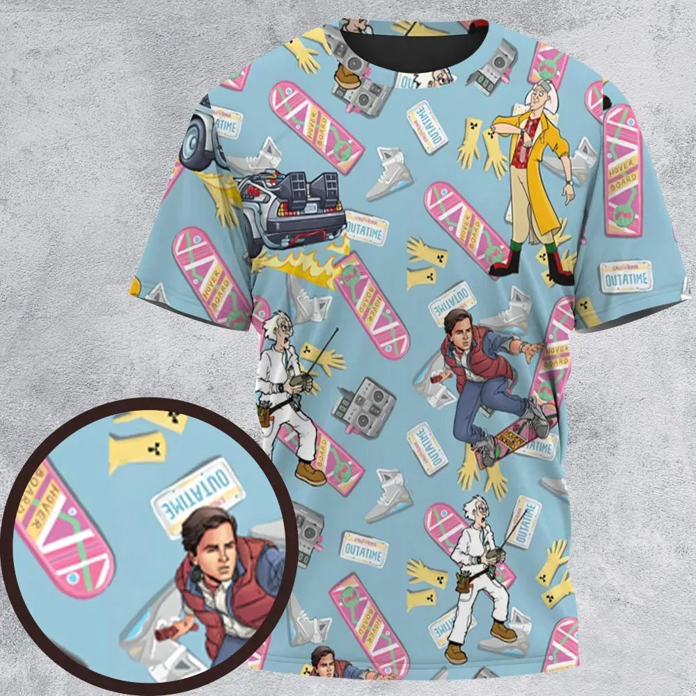 Marty McFly Dr. Emmett Brown Back To The Future All-Over Print Unisex T-Shirt - 2