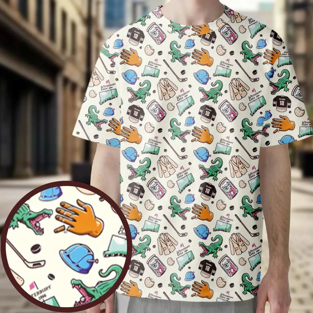 Happy Gilmore Pattern All-Over Print Unisex T-Shirt - 3