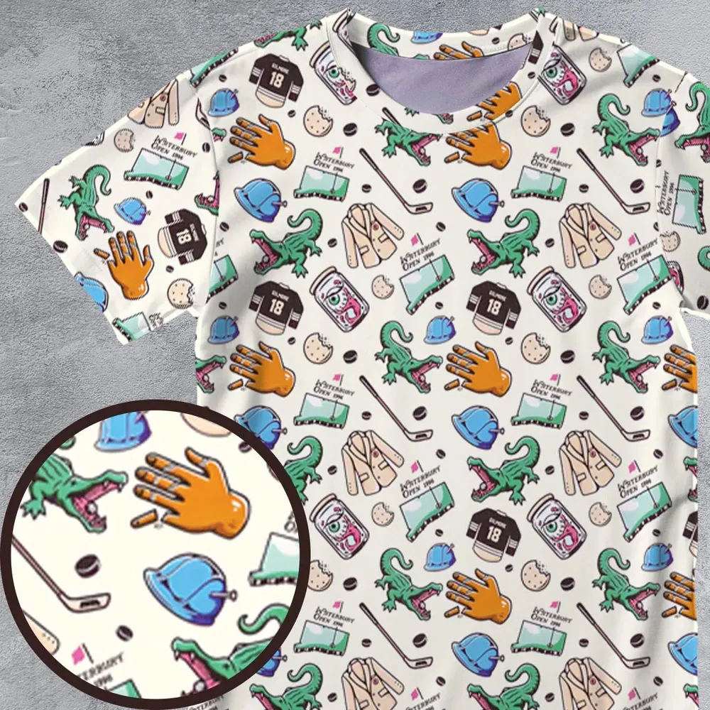 Happy Gilmore Pattern All-Over Print Unisex T-Shirt - 4