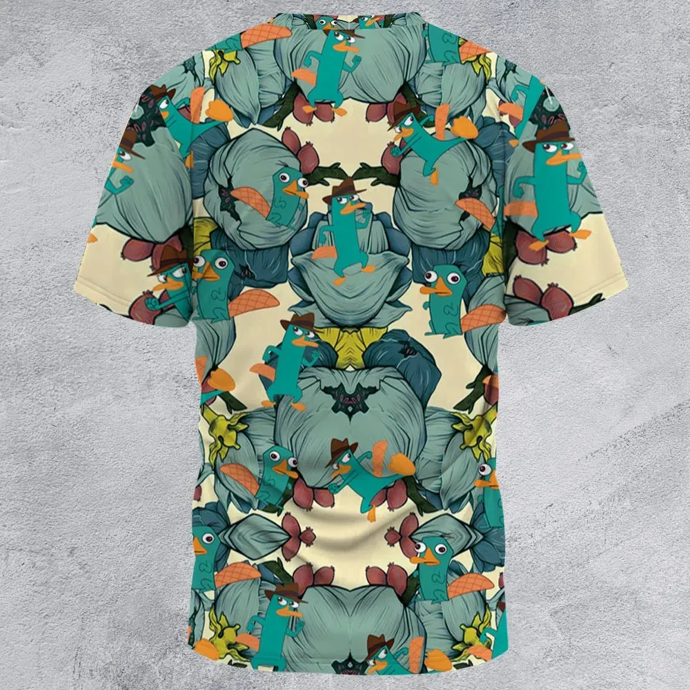 Perry The Platypus Phineas and Ferb All-Over Print Unisex T-Shirt - 3