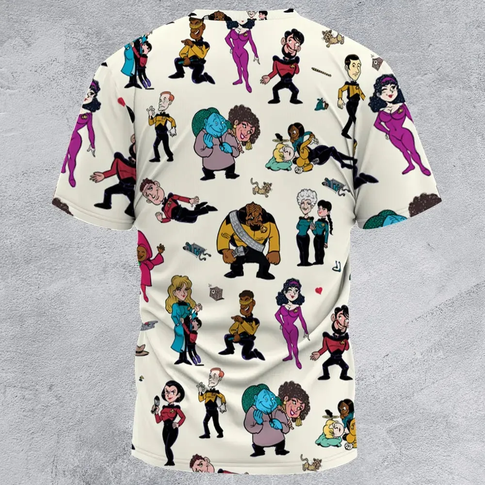 Star Trek TNG Tribute All-Over Print Unisex T-Shirt - 2