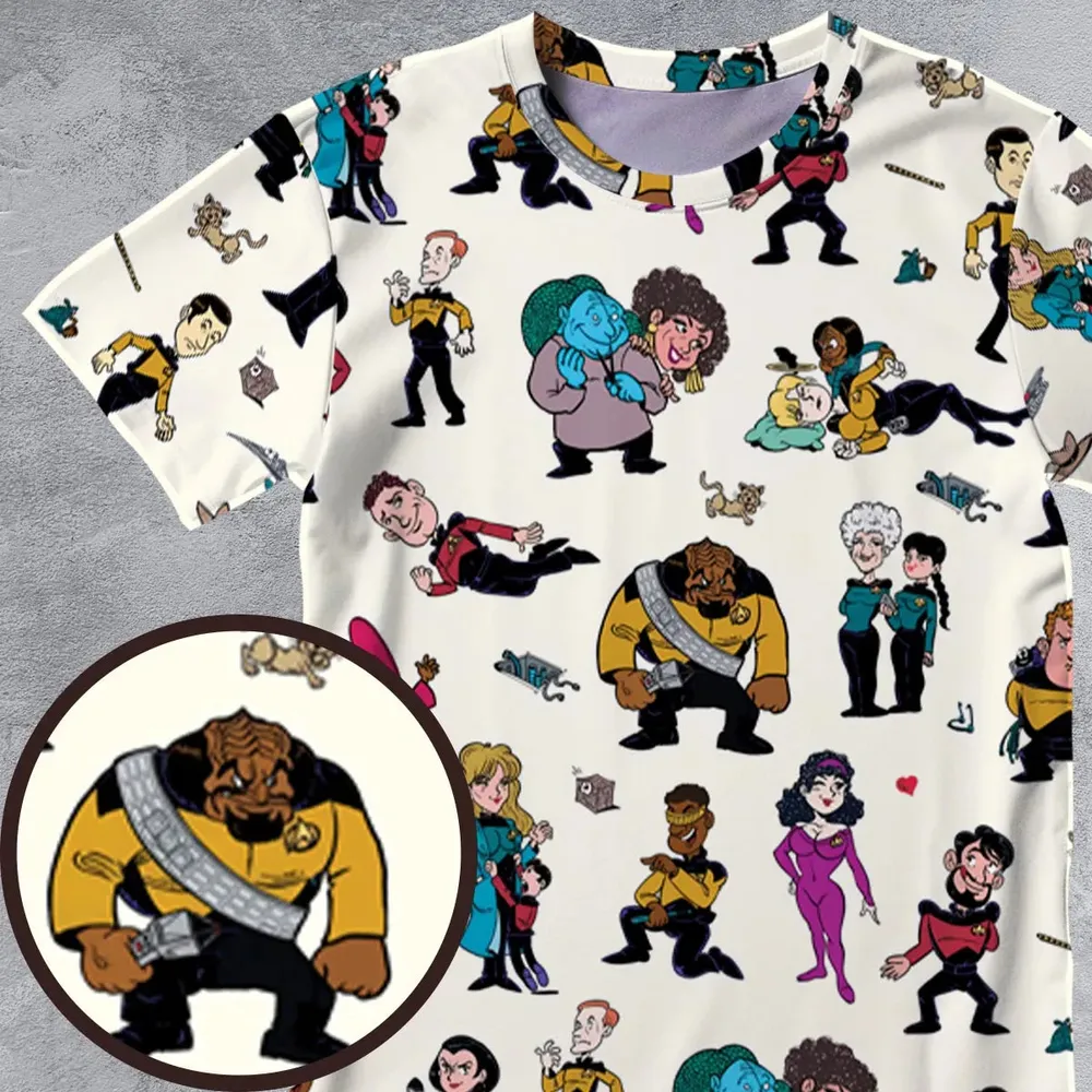 Star Trek TNG Tribute All-Over Print Unisex T-Shirt - 4