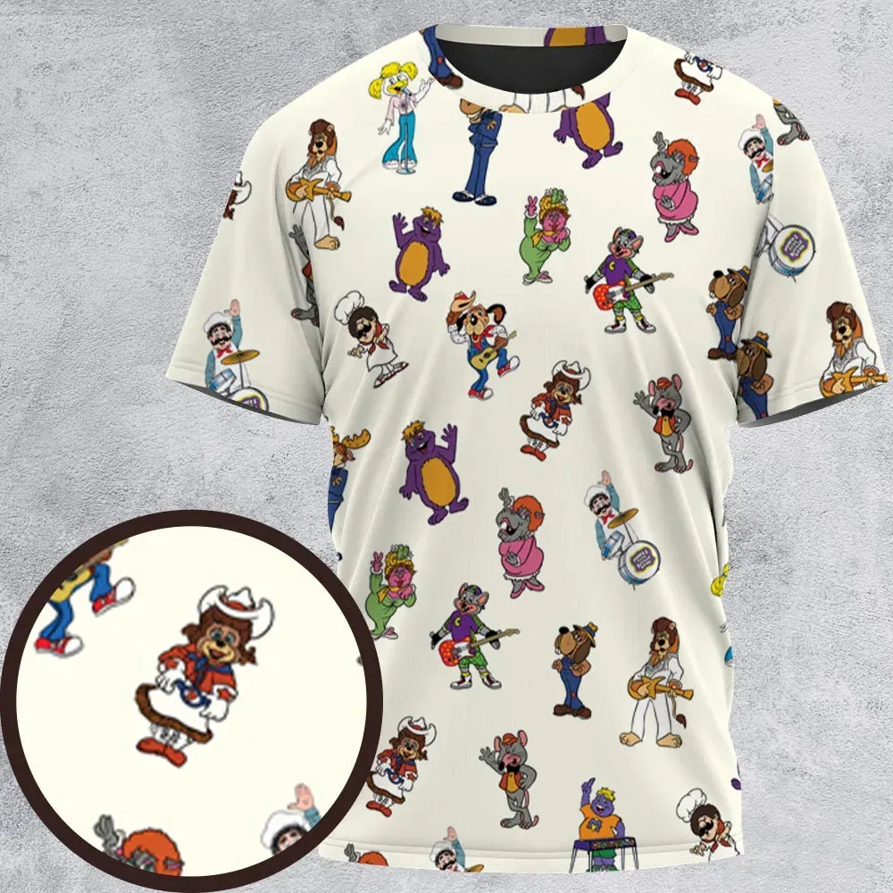 80s Pizza Time Theater Hawaiian Shirt Chuck E Cheese All-Over Print Unisex T-Shirt - 2