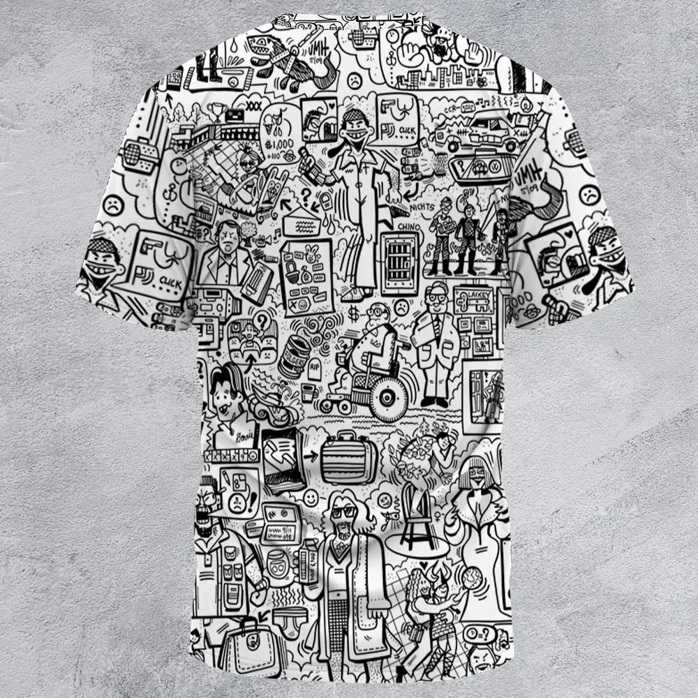The Big Lebowski Doodles All-Over Print Unisex T-Shirt - 2