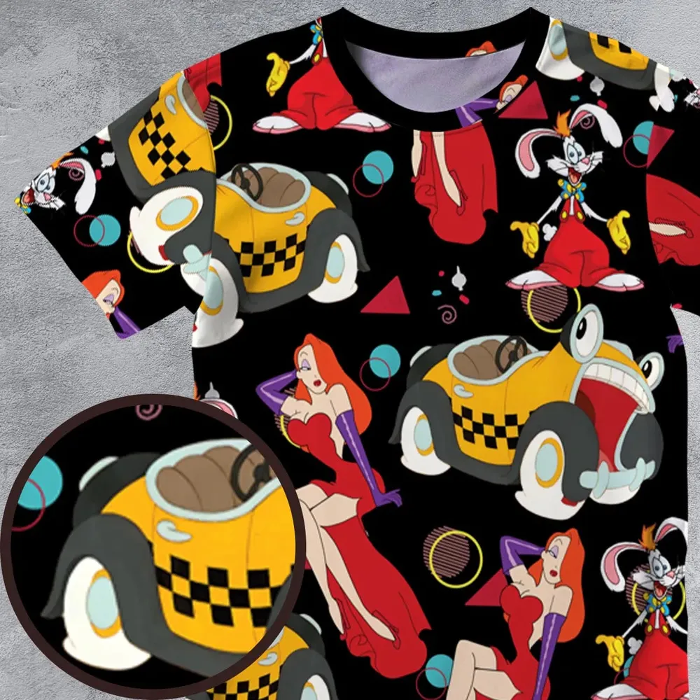 Retro 90s Jessica Rabbit Roger Rabbit All-Over Print Unisex T-Shirt - 4