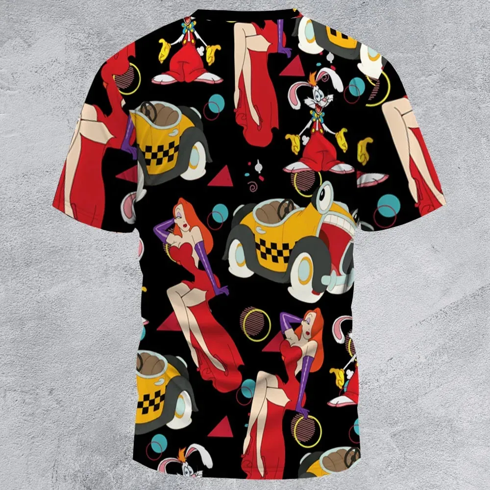 Retro 90s Jessica Rabbit Roger Rabbit All-Over Print Unisex T-Shirt - 2