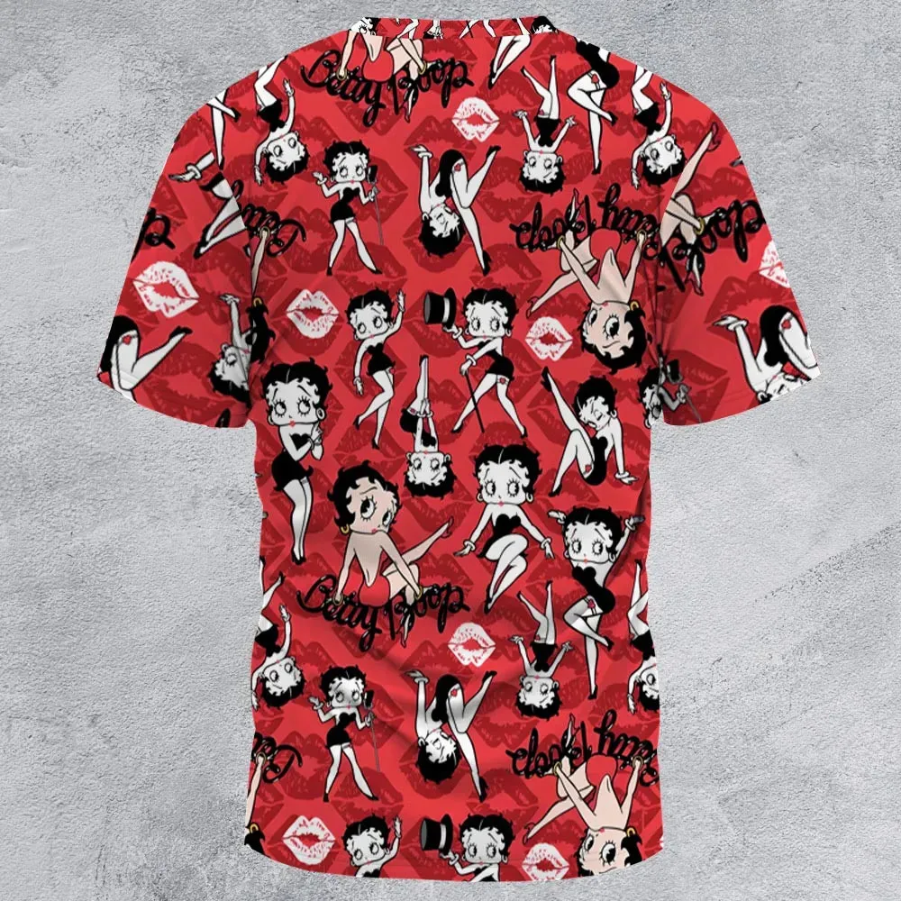 Betty Boop Singer Cartoon Sexy All-Over Print Unisex T-Shirt - 3