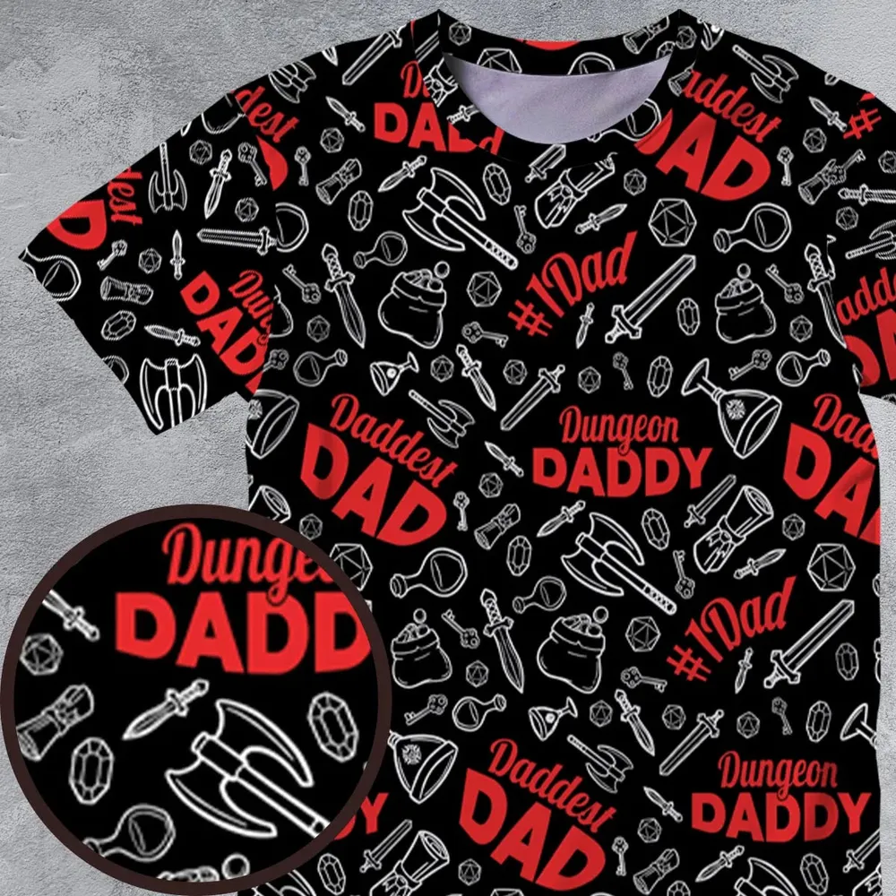 Dungeon Daddy DND All-Over Print Unisex T-Shirt - 4