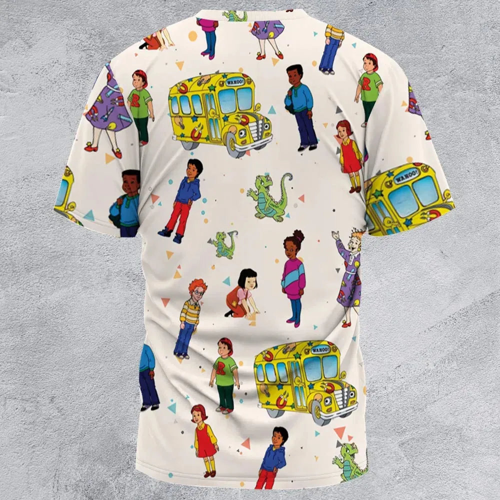 The Magic School Bus Characters All-Over Print Unisex T-Shirt - 2