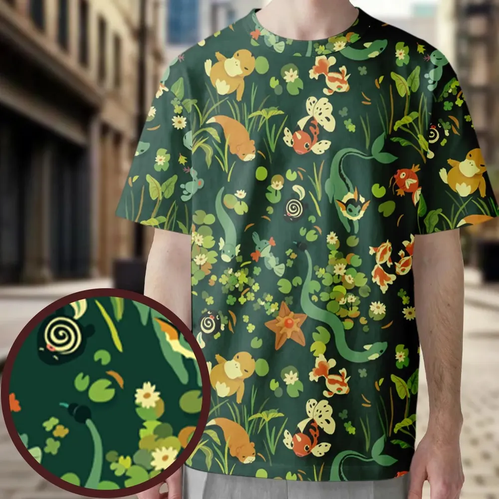 Under Water Type Pokemon All-Over Print Unisex T-Shirt - 4