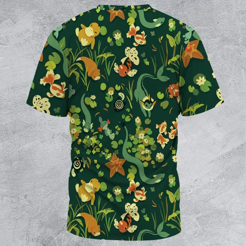 Under Water Type Pokemon All-Over Print Unisex T-Shirt - 3
