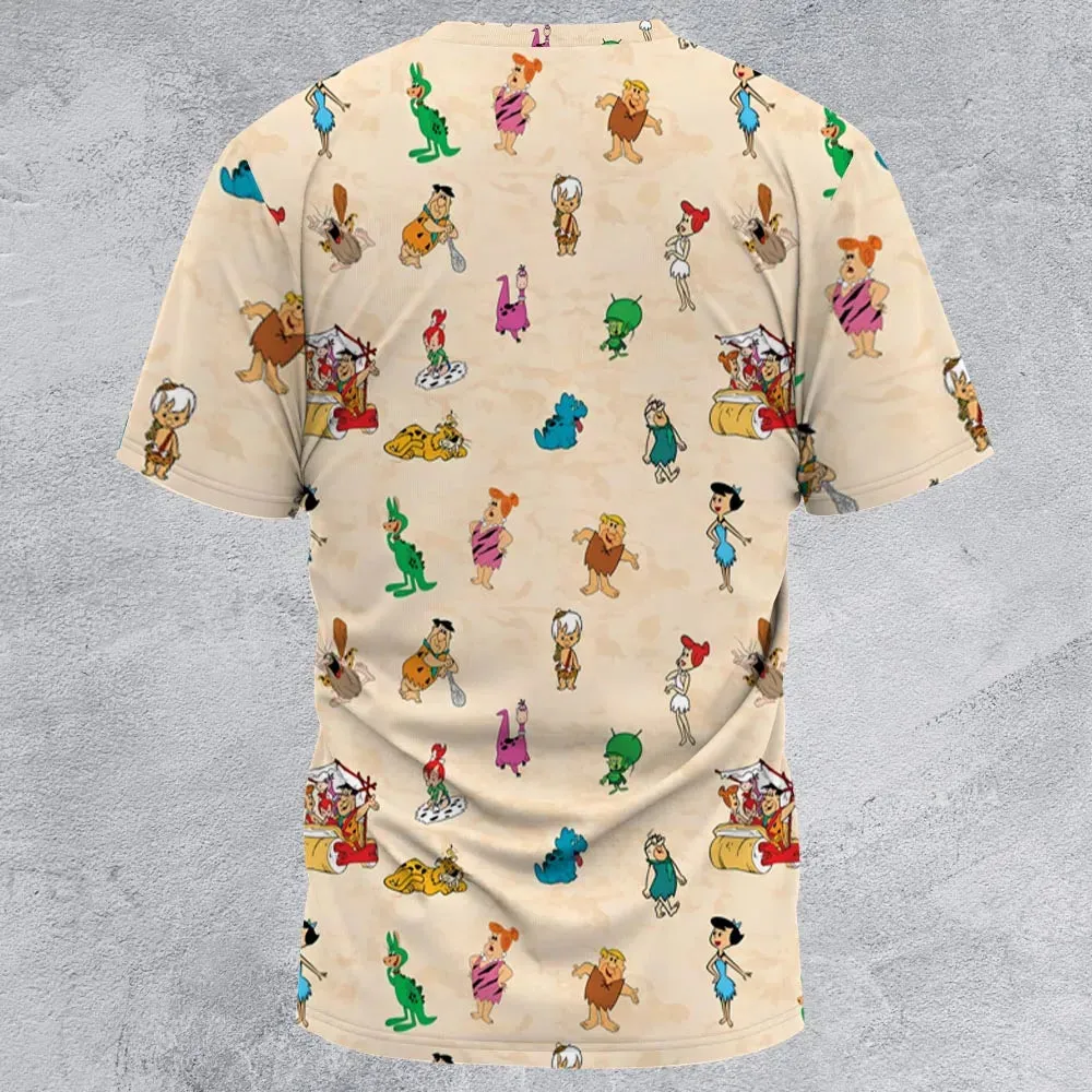 Bedrock The Flintstones All-Over Print Unisex T-Shirt - 2