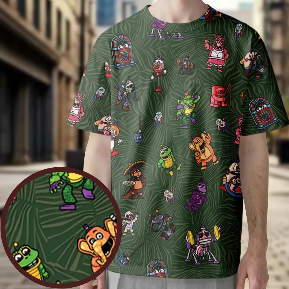 Five Nights at Freddy's Characters All-Over Print Unisex T-Shirt - 3