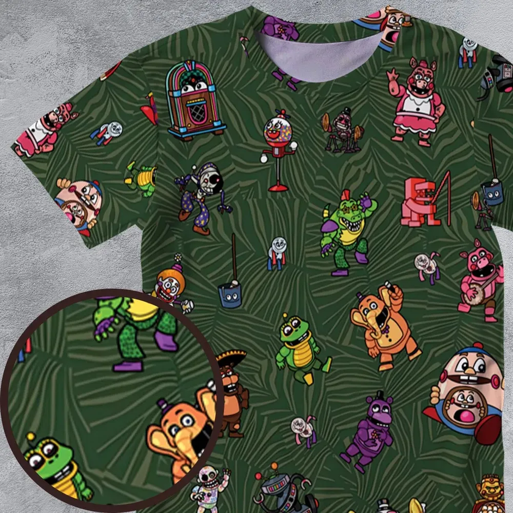Five Nights at Freddy's Characters All-Over Print Unisex T-Shirt - 4