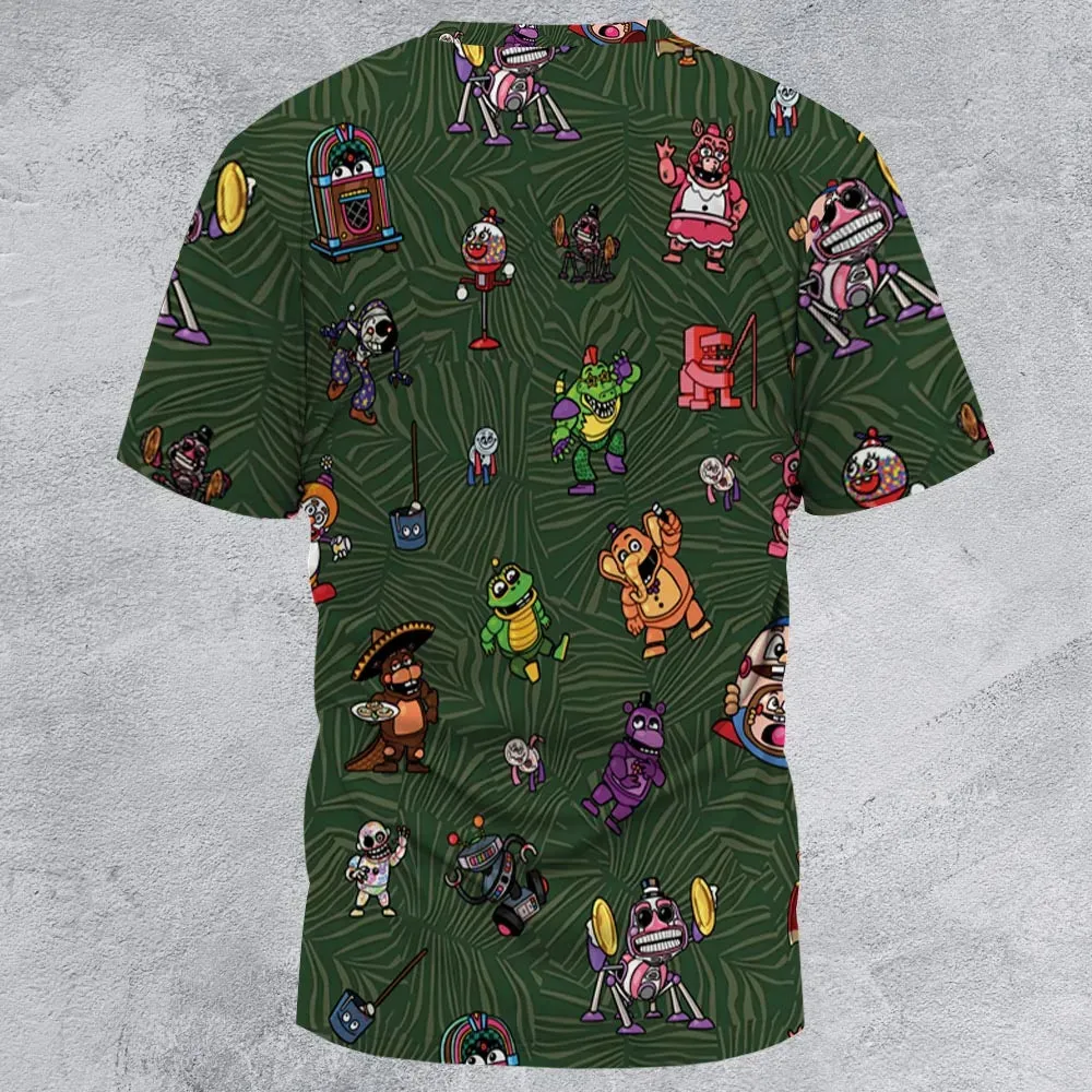Five Nights at Freddy's Characters All-Over Print Unisex T-Shirt - 2