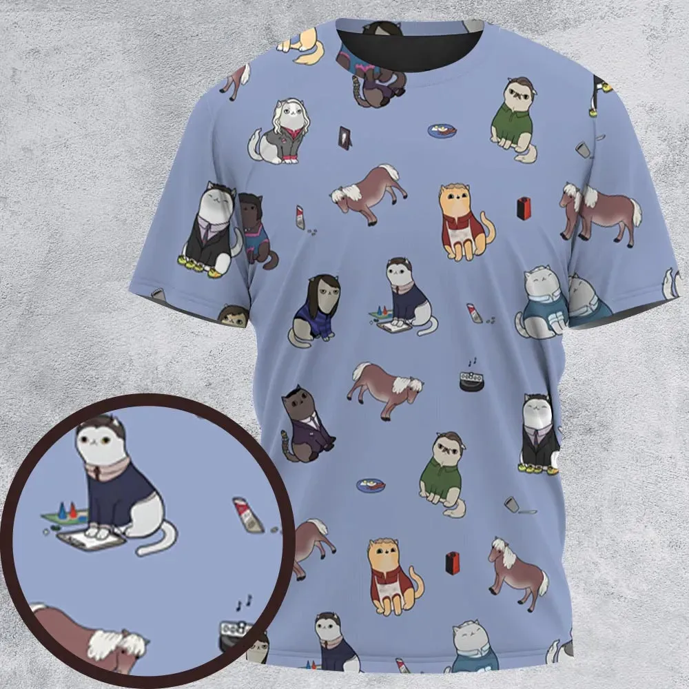 Purrs and Recreation Parks and Recreation All-Over Print Unisex T-Shirt - 2