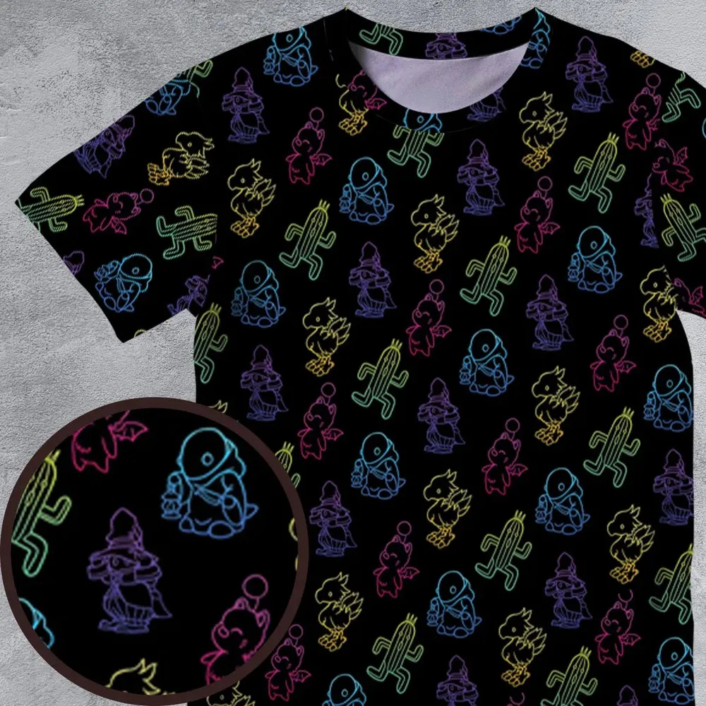 From Chocobos To Cactuars Final Fantasy All-Over Print Unisex T-Shirt - 4