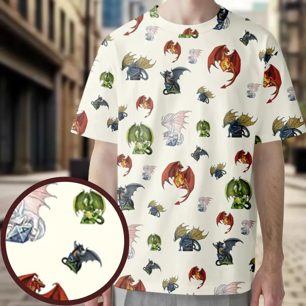 Dragon Dice DnD All-Over Print Unisex T-Shirt - 4