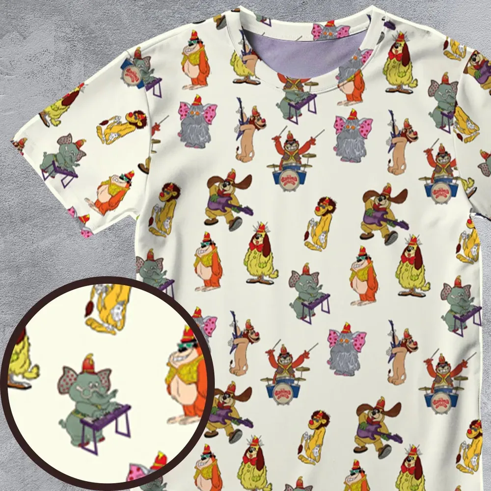 Snorky Fleegle Drooper Bingo The Banana Splits All-Over Print Unisex T-Shirt - 4