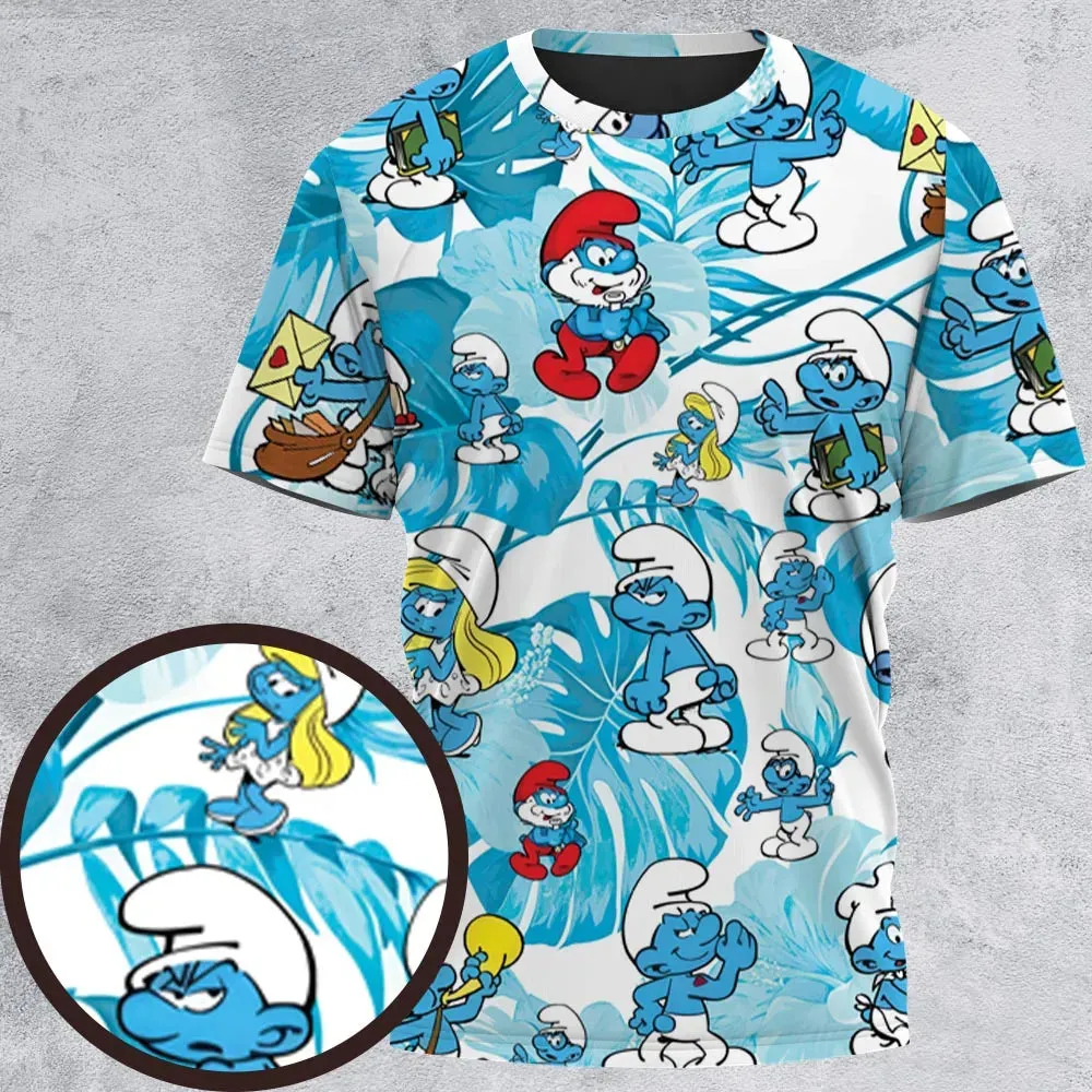 The Smurfs Pattern All-Over Print Unisex T-Shirt - 2