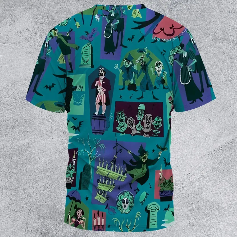 Haunted Chic Haunted Mansion All-Over Print Unisex T-Shirt - 3