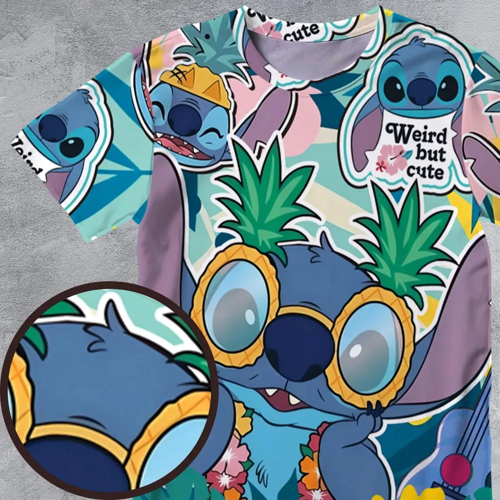 Weird But Cute Stitch All-Over Print Unisex T-Shirt - 4