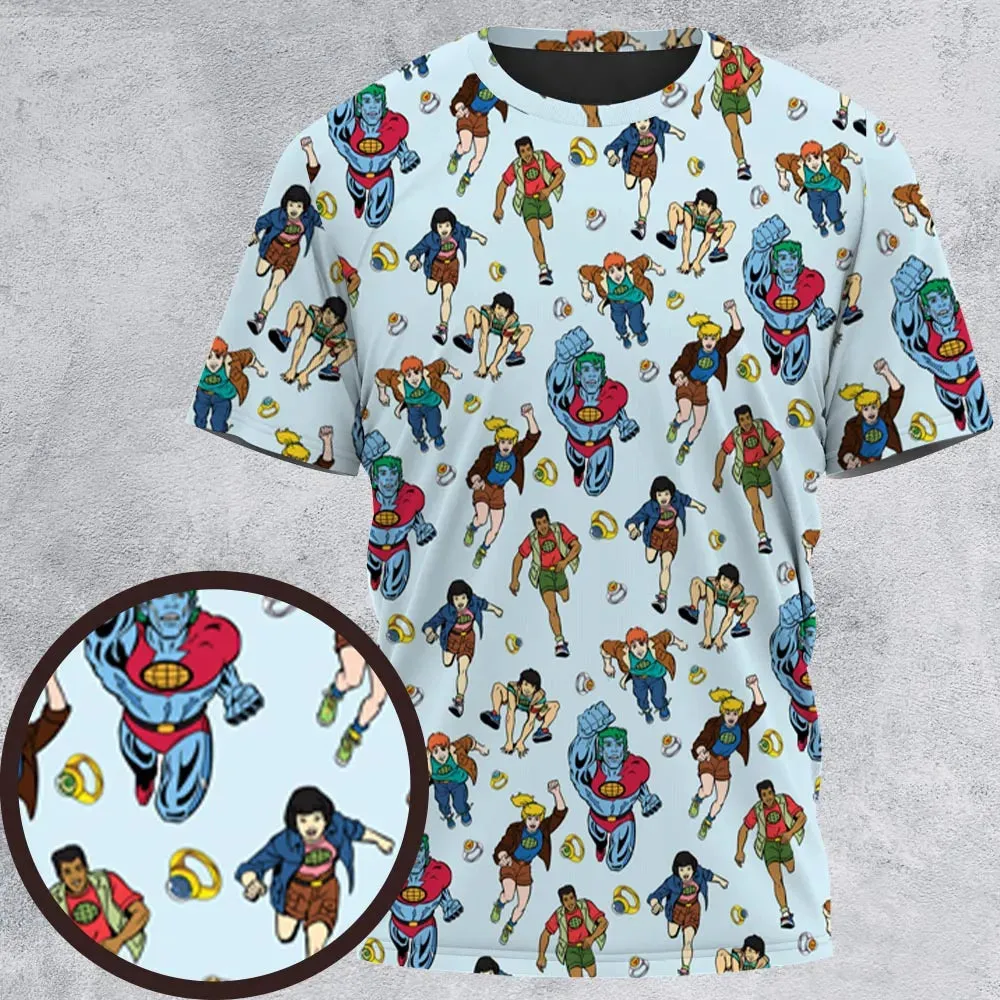 Save The Planet Captain Planet and the Planeteers All-Over Print Unisex T-Shirt - 2