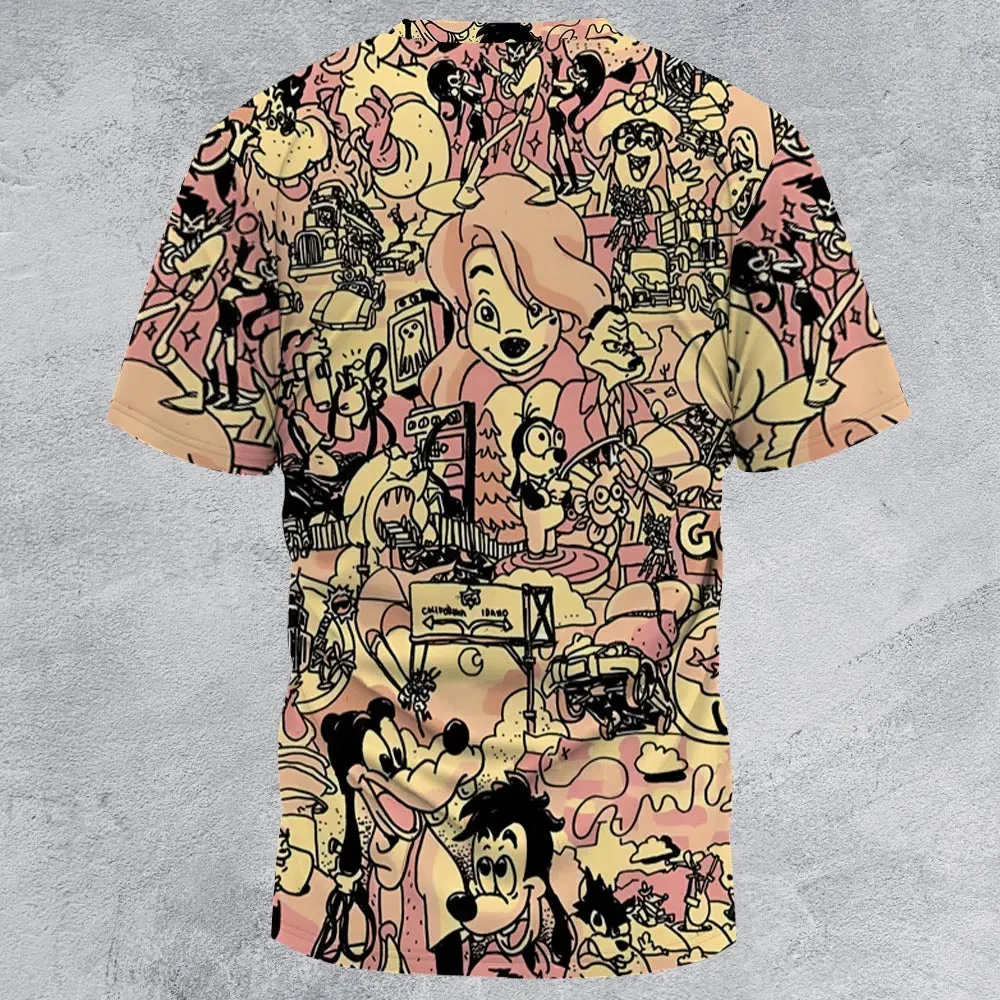 Goofy Movie Collage All-Over Print Unisex T-Shirt - 3