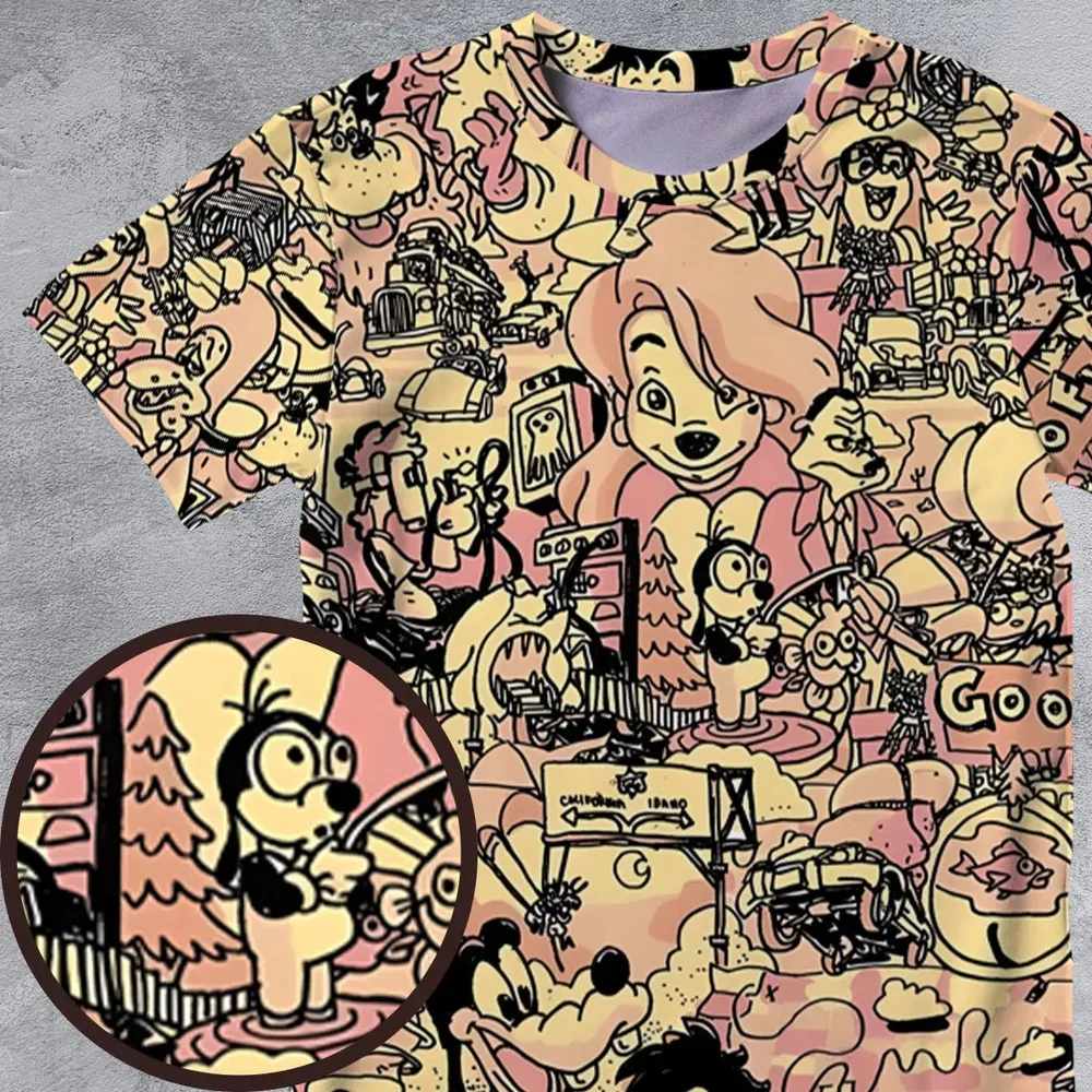 Goofy Movie Collage All-Over Print Unisex T-Shirt - 4