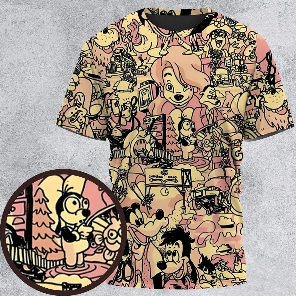 Goofy Movie Collage All-Over Print Unisex T-Shirt - 2