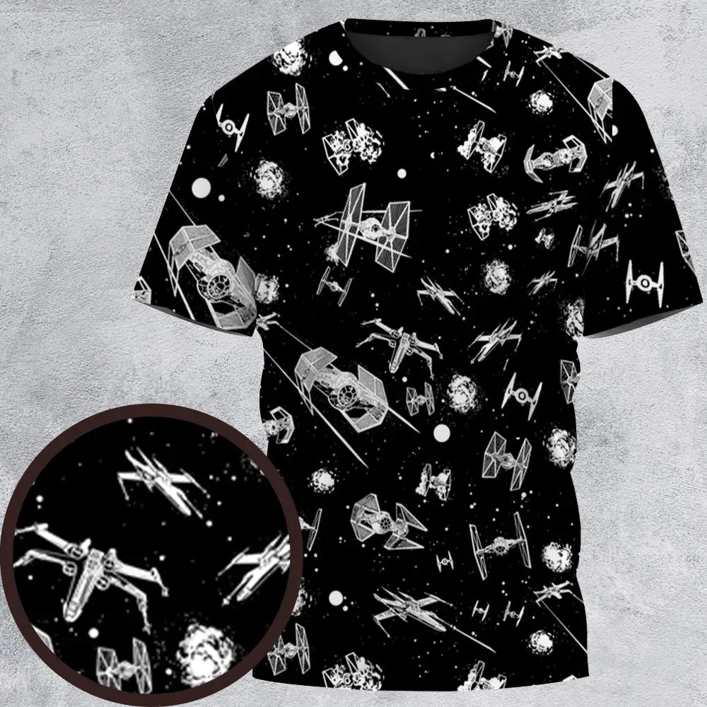 Space Ship Battle Star Wars All-Over Print Unisex T-Shirt - 2