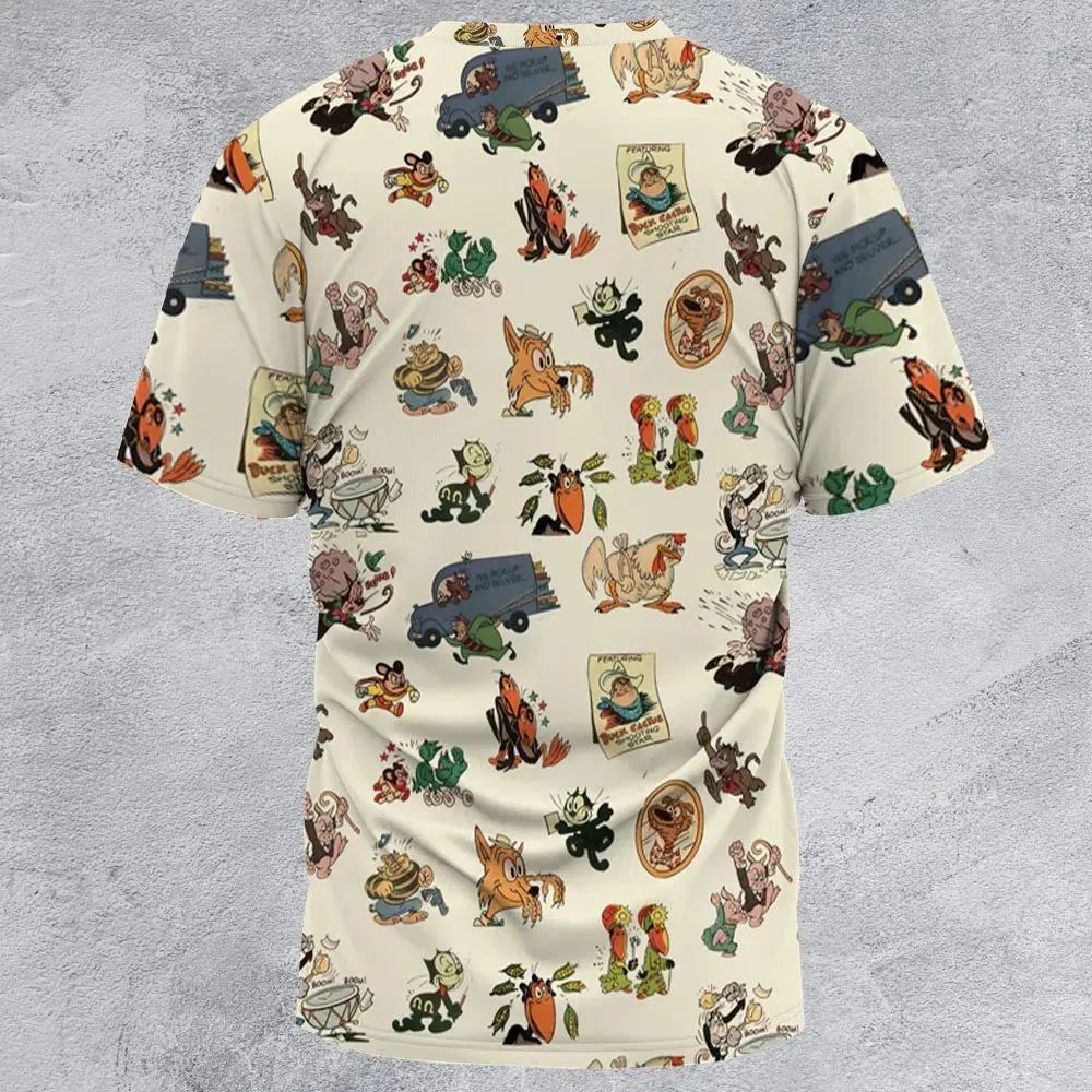 Nostalgia Terrytoons Characters All-Over Print Unisex T-Shirt - 2