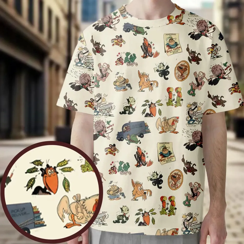 Nostalgia Terrytoons Characters All-Over Print Unisex T-Shirt - 3
