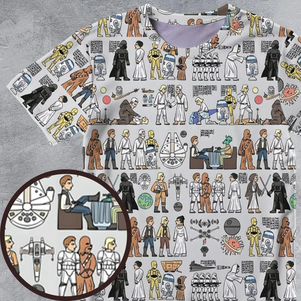 Egyptian Galaxy Wars All-Over Print Unisex T-Shirt - 4