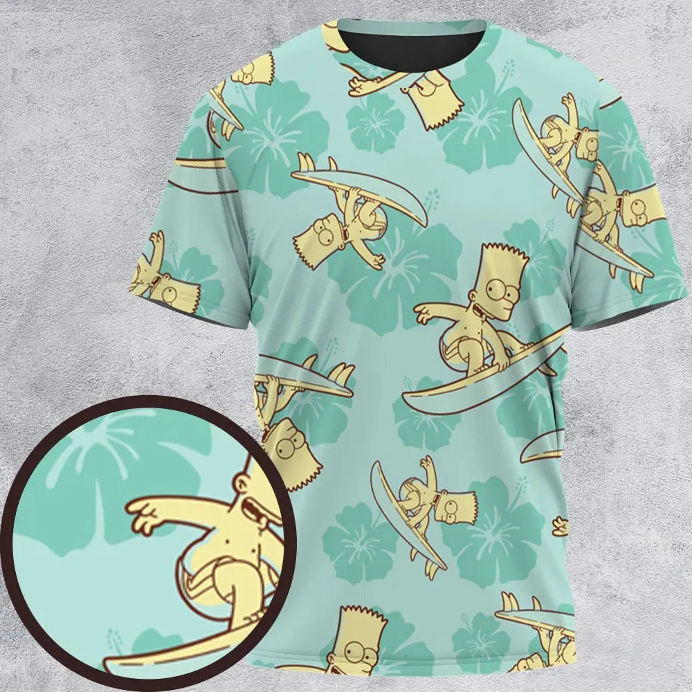 Surfing Simpsons The Simpsons All-Over Print Unisex T-Shirt - 2