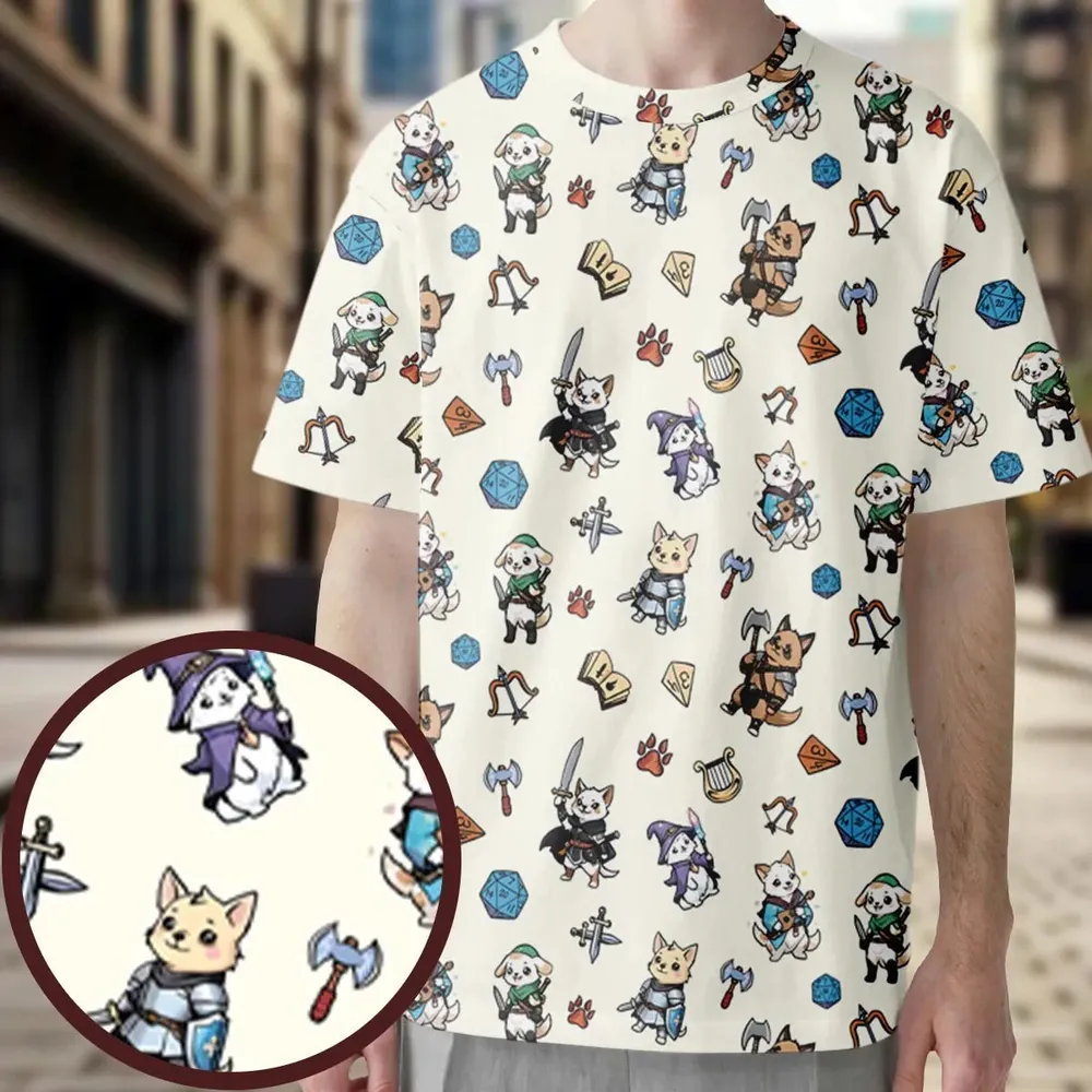 Dungeons and Dogs DnD All-Over Print Unisex T-Shirt - 3