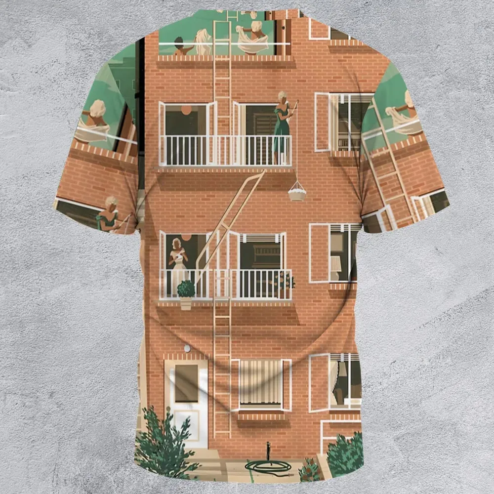 Rear Window All-Over Print Unisex T-Shirt - 3
