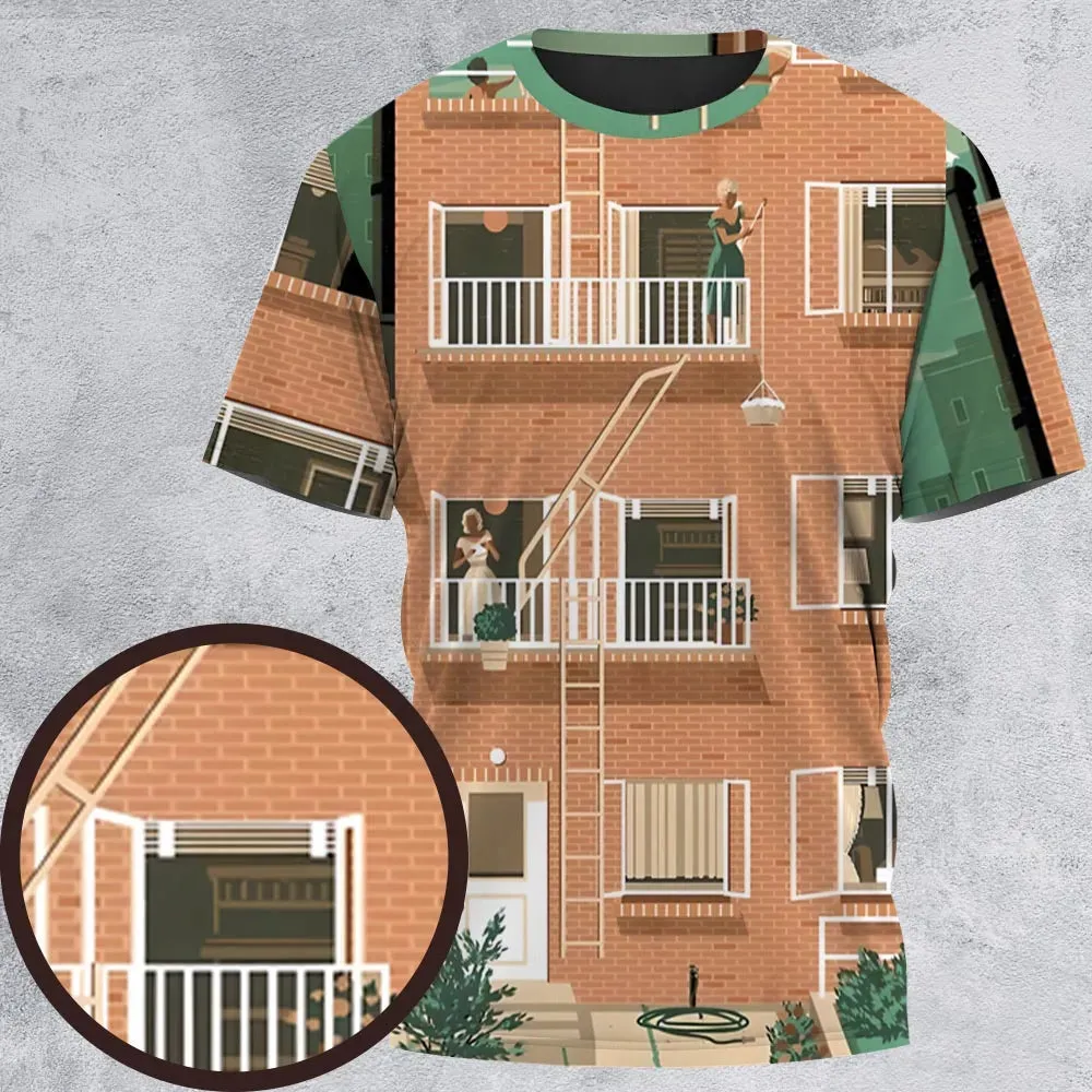 Rear Window All-Over Print Unisex T-Shirt - 2
