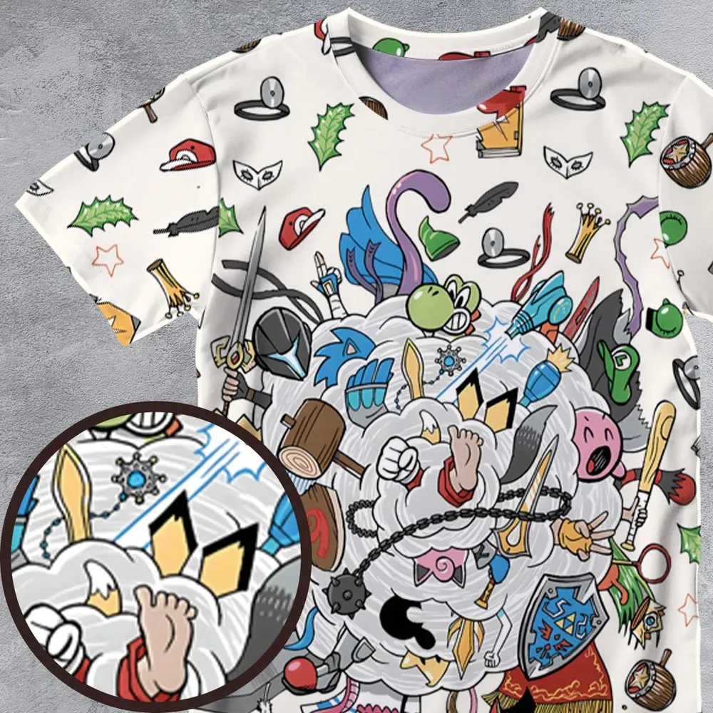 Ultimate Smash Cloud Super Smash Bros All-Over Print Unisex T-Shirt - 4