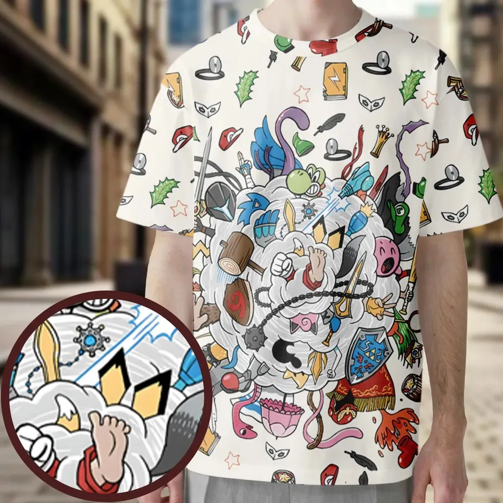 Ultimate Smash Cloud Super Smash Bros All-Over Print Unisex T-Shirt - 3