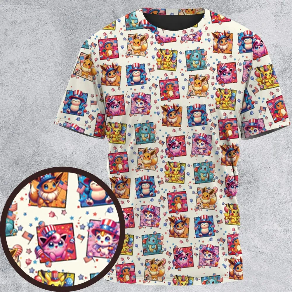 Chill The 4th Out Pokemon All-Over Print Unisex T-Shirt - 2